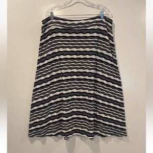 Zac & Rachel Woman Textured Striped Pull On Skirt Size 1X‎ (1174)